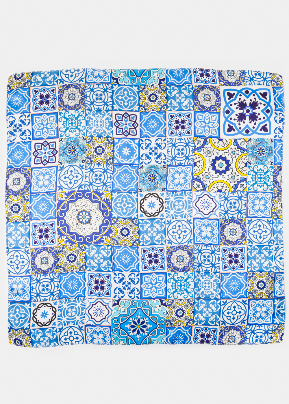 Blue Majolica Satin Scarf